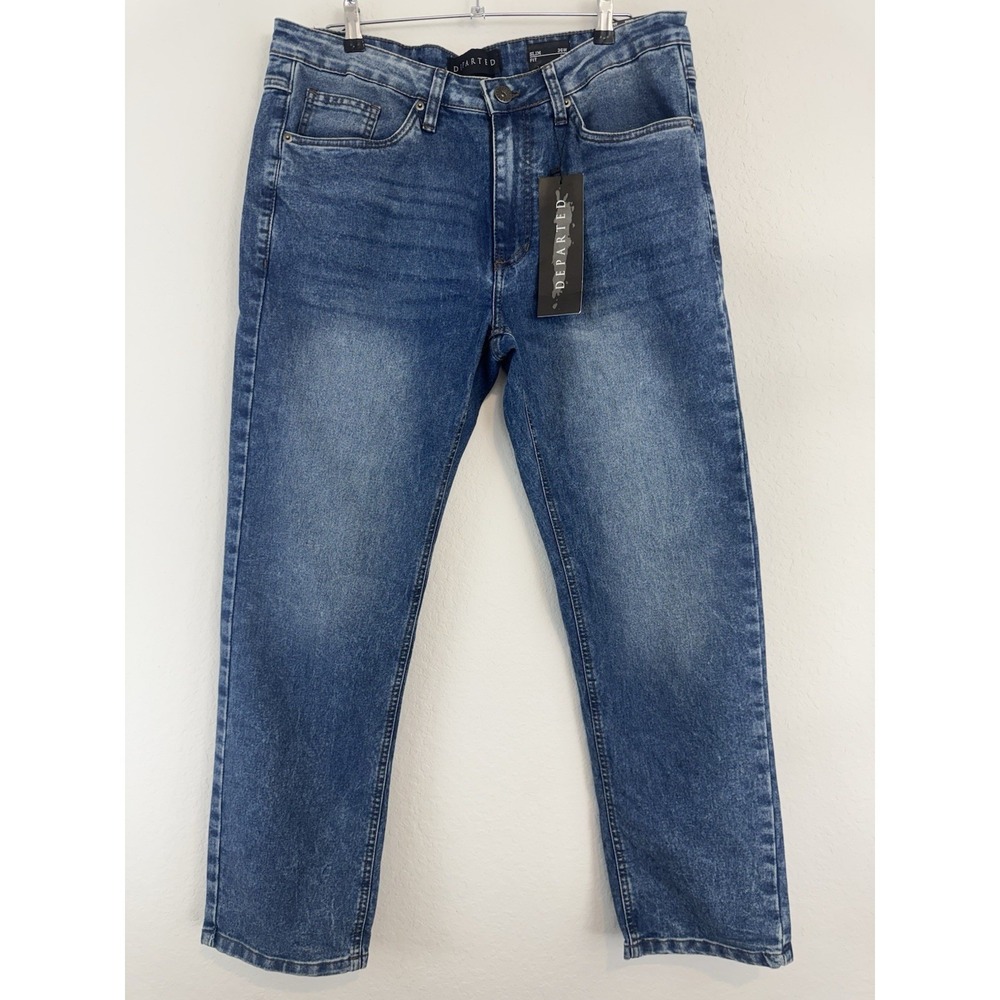 New Departed Verge‎ Slim Fit Stretch Jeans Blue Men's 36x30 Casual